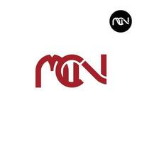 lettera mcn monogramma logo design logotipo vettore