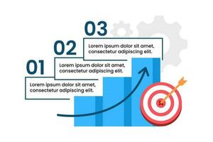 passaggi per raggiungimento attività commerciale obiettivi moderno grafico elemento per presentazione modello infografica. modificabile vettore eps10
