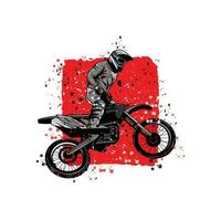 motocross salto, un illustrazione di sport vettore