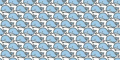 balena senza soluzione di continuità modello pesce vettore delfino sciarpa isolato mare oceano cartone animato ripetere sfondo piastrella sfondo illustrazione scarabocchio blu