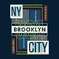 brooklyn nuovo York grafico, tipografia disegno, moda t camicia, vettore illustrazione