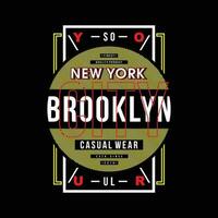 brooklyn testo telaio grafico disegno, tipografia vettore, illustrazione, per Stampa t camicia, freddo moderno stile vettore