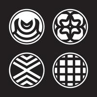 set di segni logo geometrici astratti vettore