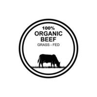 retrò vintage fattoria bovini angus bestiame manzo emblema etichetta logo disegno vettoriale