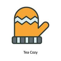 tè accogliente vettore riempire schema icona design illustrazione. cucina e casa simbolo su bianca sfondo eps 10 file