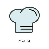 capocuoco cappello vettore riempire schema icona design illustrazione. cucina e casa simbolo su bianca sfondo eps 10 file