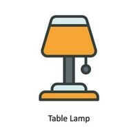 tavolo lampada vettore riempire schema icona design illustrazione. cucina e casa simbolo su bianca sfondo eps 10 file