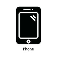 Telefono vettore solido icona design illustrazione. cucina e casa simbolo su bianca sfondo eps 10 file