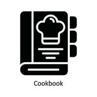 ricettario vettore solido icona design illustrazione. cucina e casa simbolo su bianca sfondo eps 10 file
