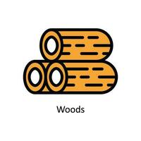 boschi vettore riempire schema icona design illustrazione. natura e ecologia simbolo su bianca sfondo eps 10 file