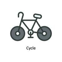 ciclo vettore riempire schema icona design illustrazione. natura e ecologia simbolo su bianca sfondo eps 10 file
