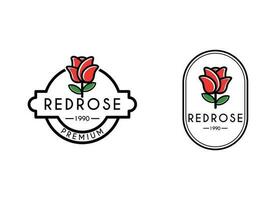 rosso rosa logo vettore illustrazione emblema azione vettore