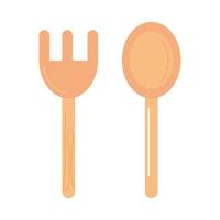forchetta e cucchiaio posate disegno vettoriale