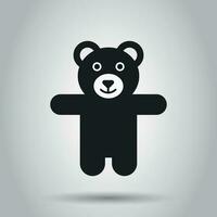orsacchiotto orso felpa giocattolo icona. vettore illustrazione. attività commerciale concetto orso pittogramma.