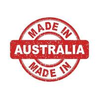 fatto nel Australia rosso francobollo. vettore illustrazione su bianca sfondo