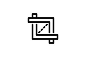 Ritaglia icona grafico design linea stile gratuito vettore