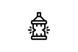 spray trapelato icona inquinamento linea stile gratuito vettore