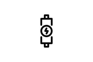 batteria icona inquinamento linea stile gratuito vettore