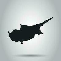 Cipro vettore carta geografica. nero icona su bianca sfondo.