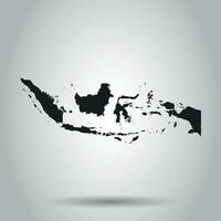 Indonesia vettore carta geografica. nero icona su bianca sfondo.