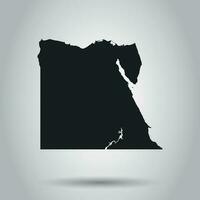 Egitto vettore carta geografica. nero icona su bianca sfondo.