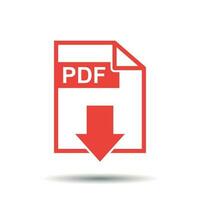 PDF Scarica vettore icona. semplice piatto pittogramma per attività commerciale, marketing, Internet concetto. vettore illustrazione su bianca sfondo.