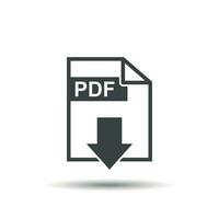 PDF Scarica vettore icona. semplice piatto pittogramma per attività commerciale, marketing, Internet concetto. vettore illustrazione su bianca sfondo.