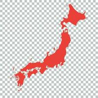 Giappone vettore carta geografica su isolato sfondo
