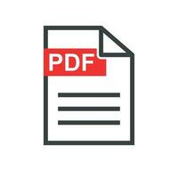 PDF Scarica vettore icona. semplice piatto pittogramma per attività commerciale, marketing, Internet concetto. vettore illustrazione su bianca sfondo.
