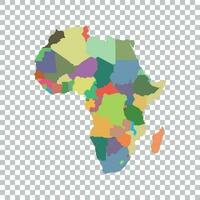 vettore carta geografica di Africa