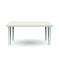vettore 3d tavolo per oggetto presentazione. vuoto bianca superiore tavolo isolato su bianca sfondo.