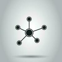 sociale Rete, molecola, dna icona. vettore illustrazione su isolato sfondo. attività commerciale concetto molecola pittogramma.