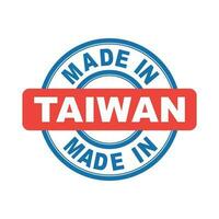 fatto nel taiwan. vettore emblema piatto