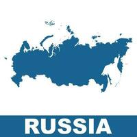 Russia carta geografica. vettore piatto
