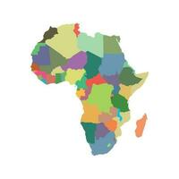 vettore carta geografica di Africa