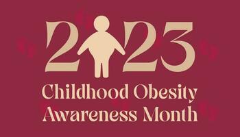 infanzia obesità consapevolezza mese osservato ogni anno durante settembre . vettore illustrazione su il tema di .