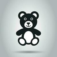 orsacchiotto orso felpa giocattolo icona. vettore illustrazione. attività commerciale concetto orso pittogramma.