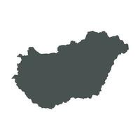 Ungheria vettore carta geografica. nero icona su bianca sfondo.