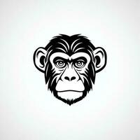 vettore scimmia viso logo design
