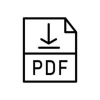 PDF icona isolato su sfondo vettore