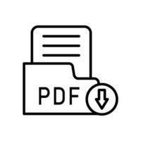 PDF icona isolato su sfondo vettore