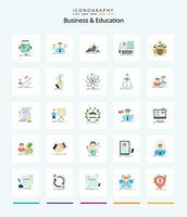creativo attività commerciale e formazione scolastica 25 piatto icona imballare come come interattivo. libro. depressione. carriera. sviluppo vettore