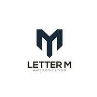 lettera m astratto logo design silhouette vettore