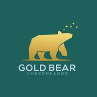 lussuoso orso logo illustrazione vettore