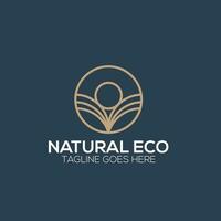 lusso naturale eco logo illustrazione per il tuo azienda vettore