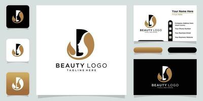 creativo lettera d logo con bellezza logo stile e attività commerciale carta design modello premio vettore