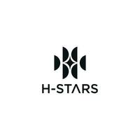 vettore stella con iniziale lettera h logo illustrazione iniziale stile isolato su bianca sfondo arte
