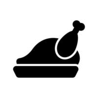 arrosto pollo icona vettore simbolo design illustrazione