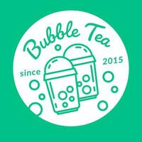 gustoso biologico bevanda, bolla tè da 2015 vettore