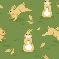 divertente cartone animato animali, coniglietti e conigli vettore